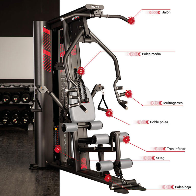 Multiestación Fitness Indar G127 Semiprofesional