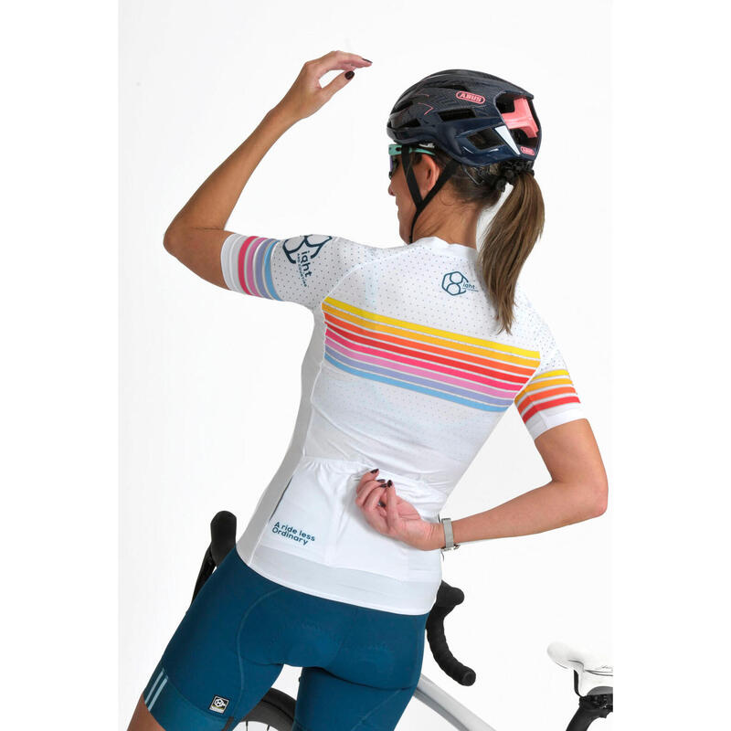 Maillot cycliste manches coutres été pour femmes 8andCounting