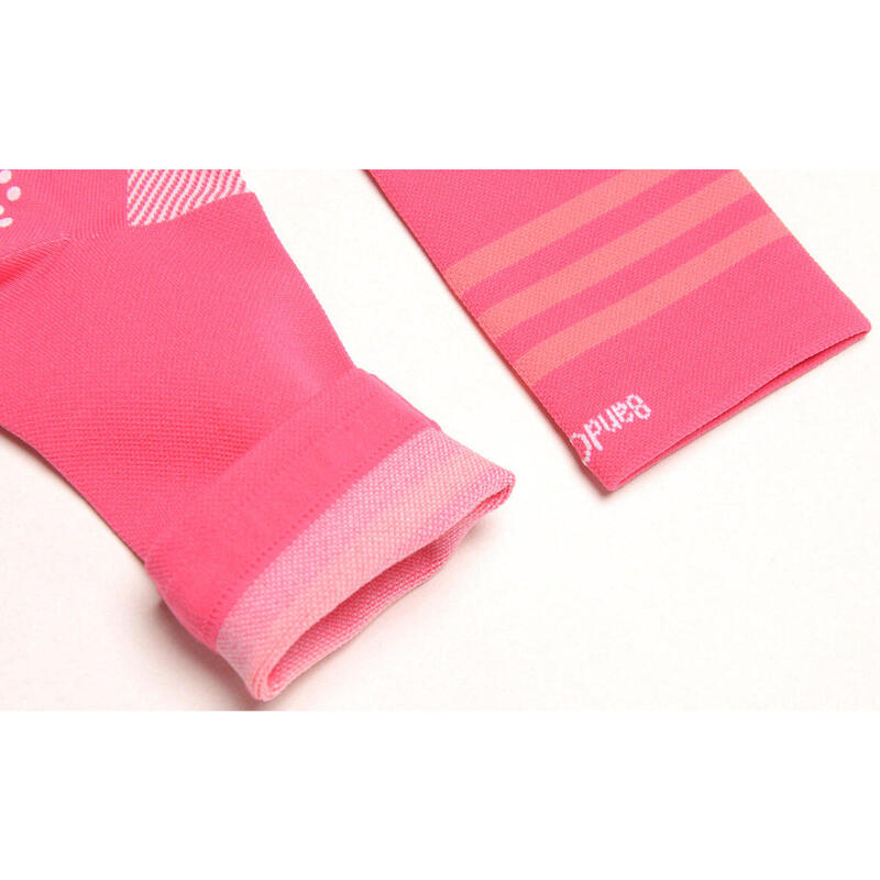 Fietssokken Roze ademend met compressieband en anti slip 8andCounting