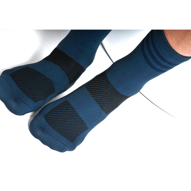 Chaussettes vélo Blue respirant bande de compression anti glisse 8andCounting