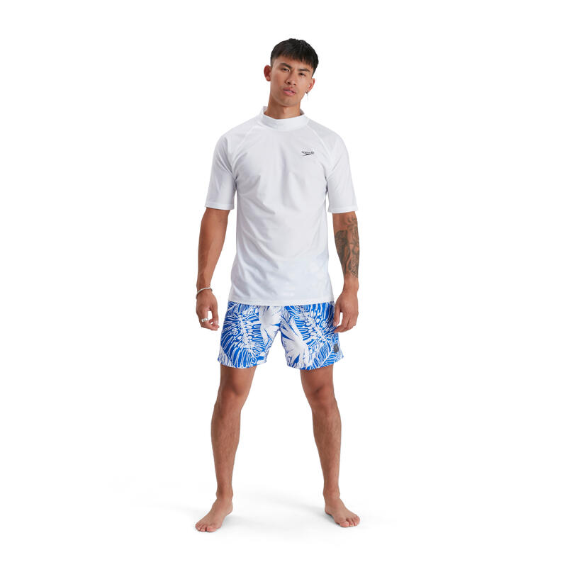 ECO ENDURABRITE MEN'S SHORT SLEEVE SWIM TEE - WHITE