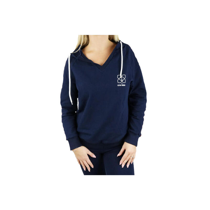 Sweatshirt desportiva para mulher GymHero Hoodie NAVY-RACE