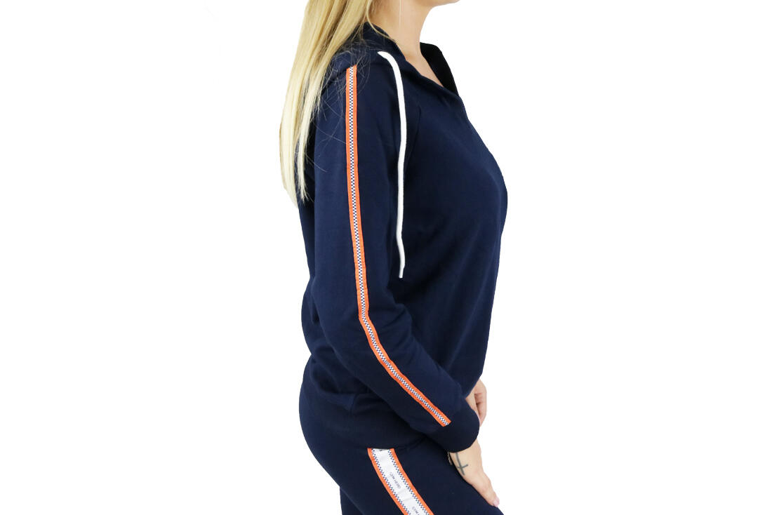 Sweatshirt voor vrouwen Hoodie NAVY-RACE 2/4