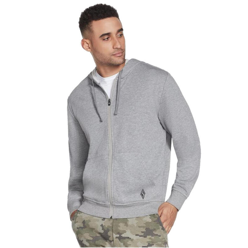 Skechers Go Walk Everywhere Full Zip Hoodie, Homme, pulls molletonnés, gris