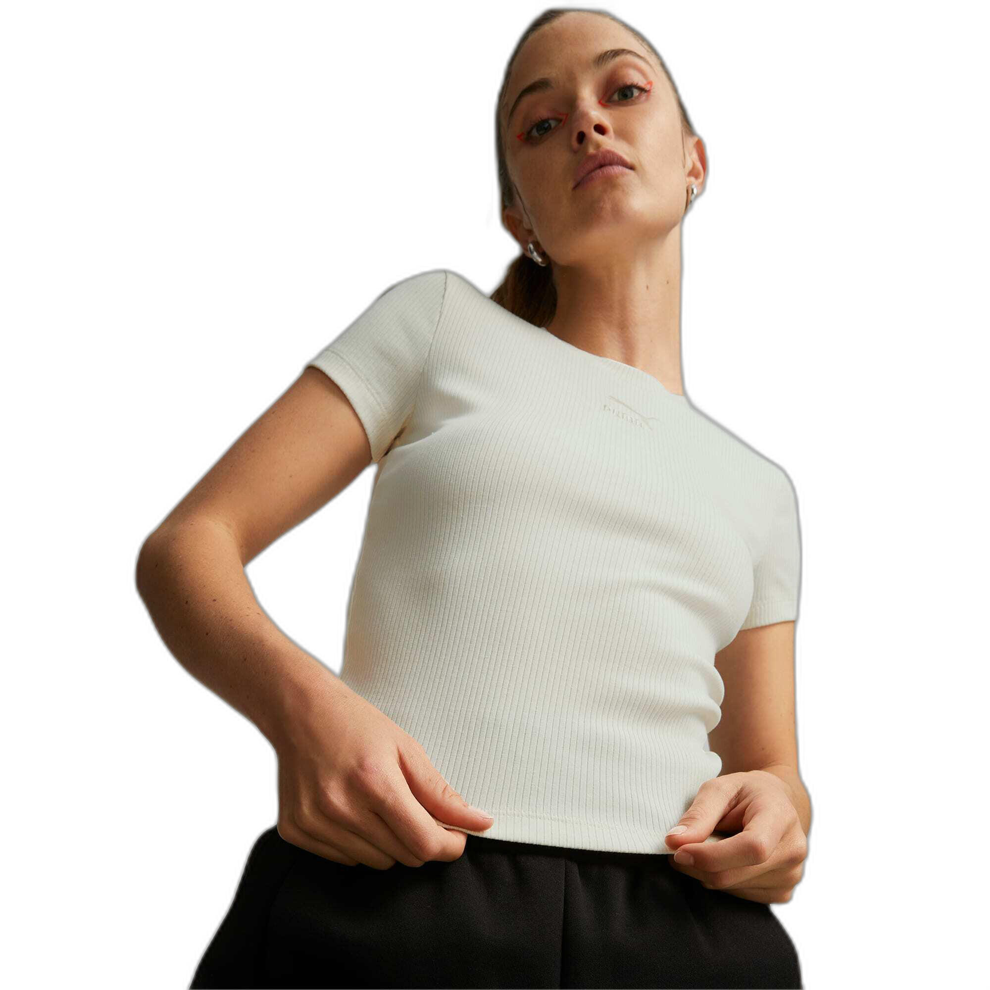 T-shirt slim femme Puma Classics Ribbed 1/7