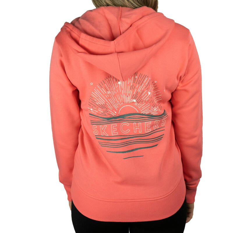 Skechers Full Zip Hoodie, Femme, pulls molletonnés, rose