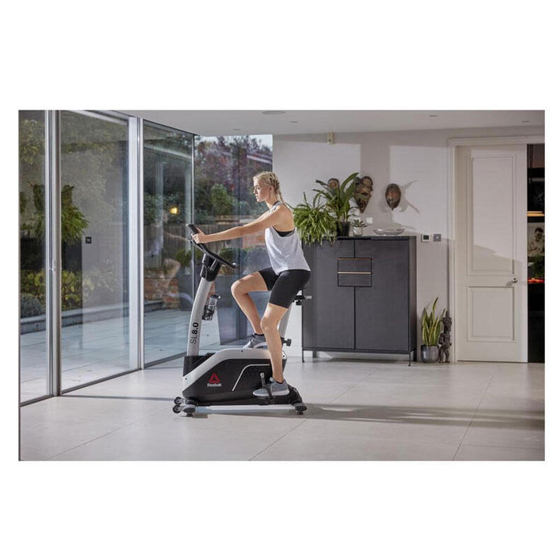 Bicicleta Estática - cardio estável e confortável - SL8.0 prata