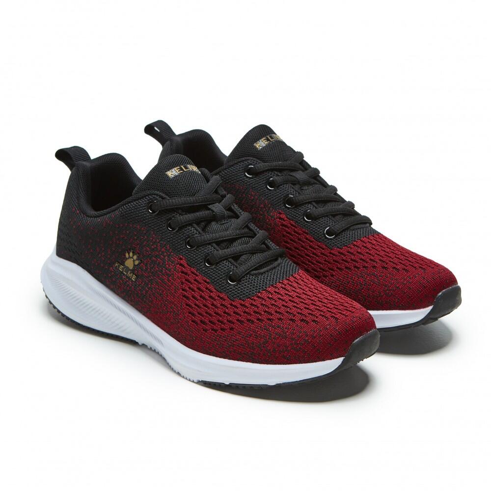 Zapatillas Running Kelme K-walking Unisex En Color Negro Y Burdeos 4/5