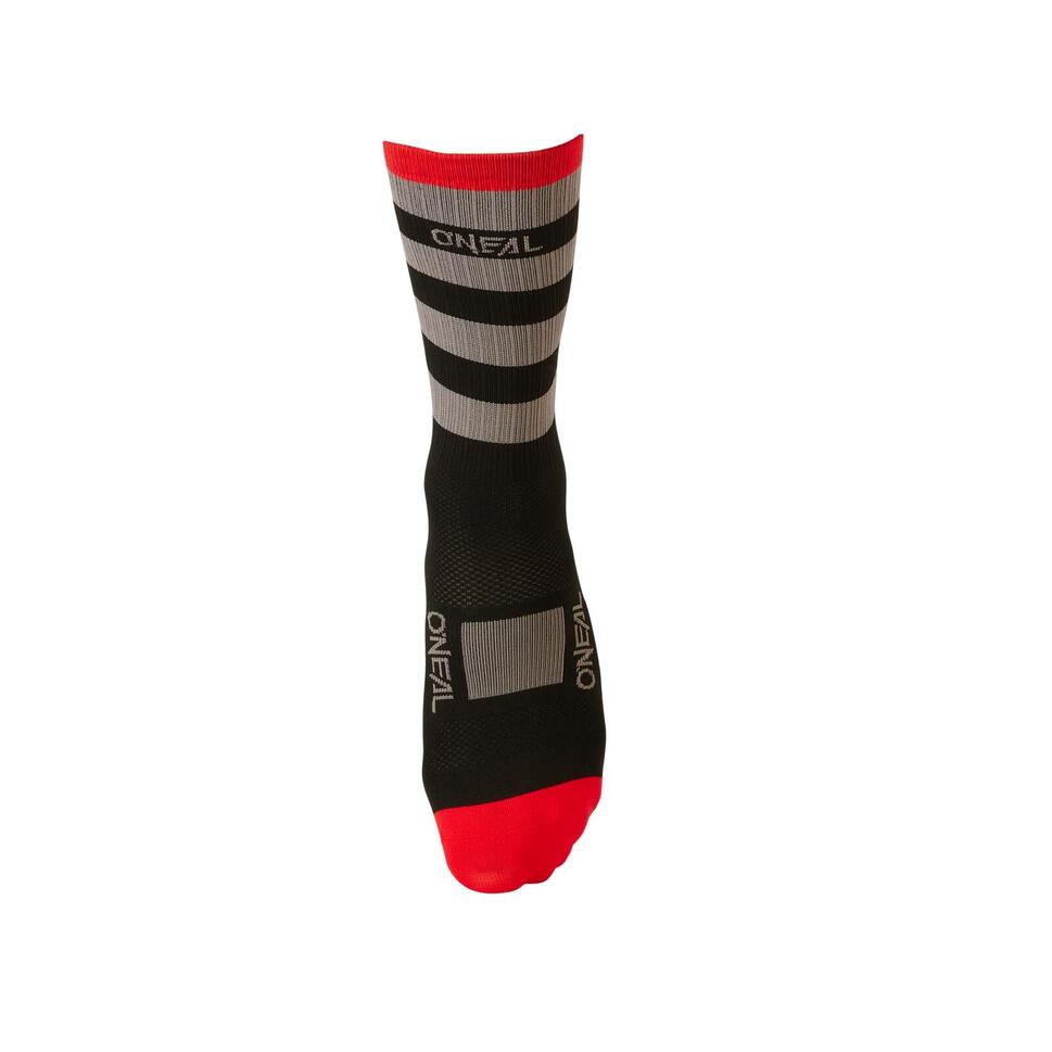 Skarpetki rowerowe O'Neal Performance Sock STRIPE V.22 black/gray/red