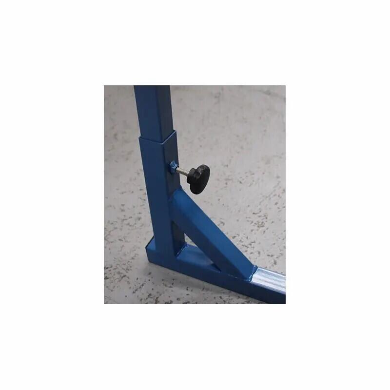 Set van 2 mobiele badmintonpalen met contragewichten en wielen Softee Equipment 3/4