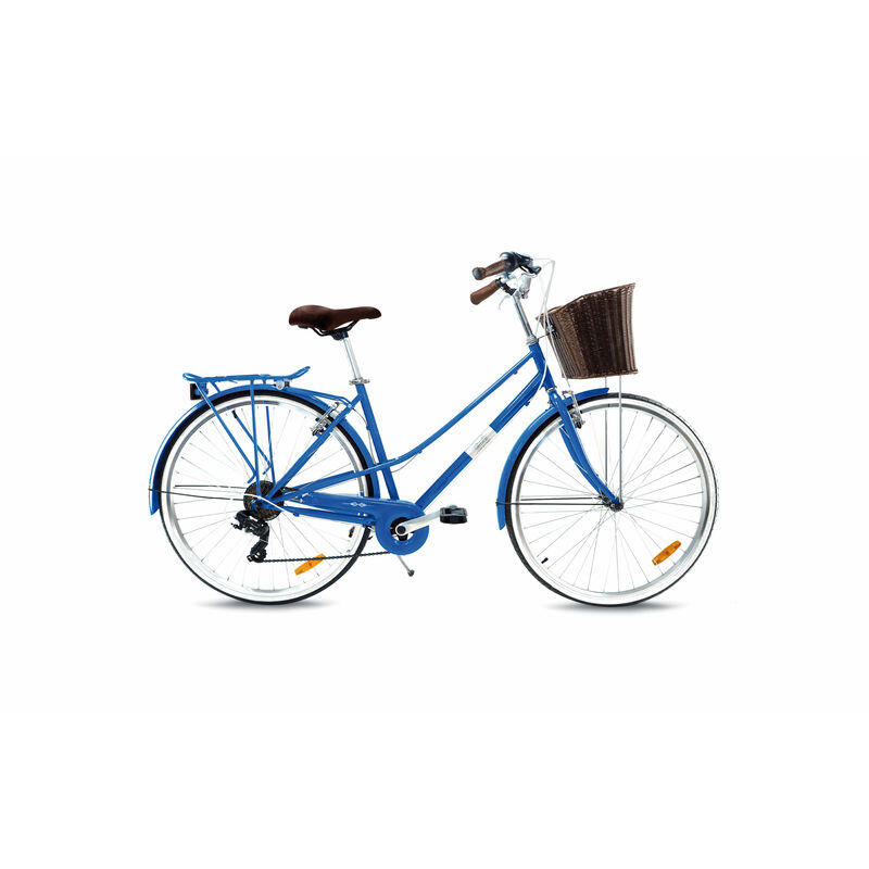 Bicicleta Urbana 28" Monty City Vintage Azul Blanco