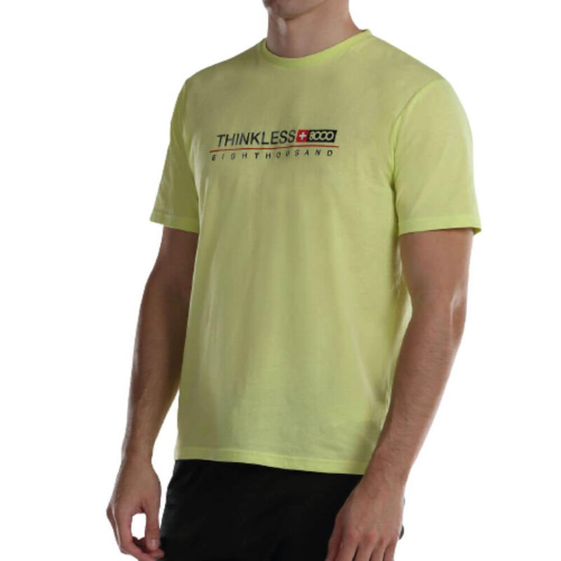 T-shirt de algodão homem para passeio +8000 Agolo. Amarelho
