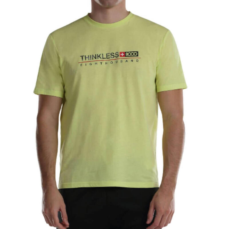 T-shirt de algodão homem para passeio +8000 Agolo. Amarelho