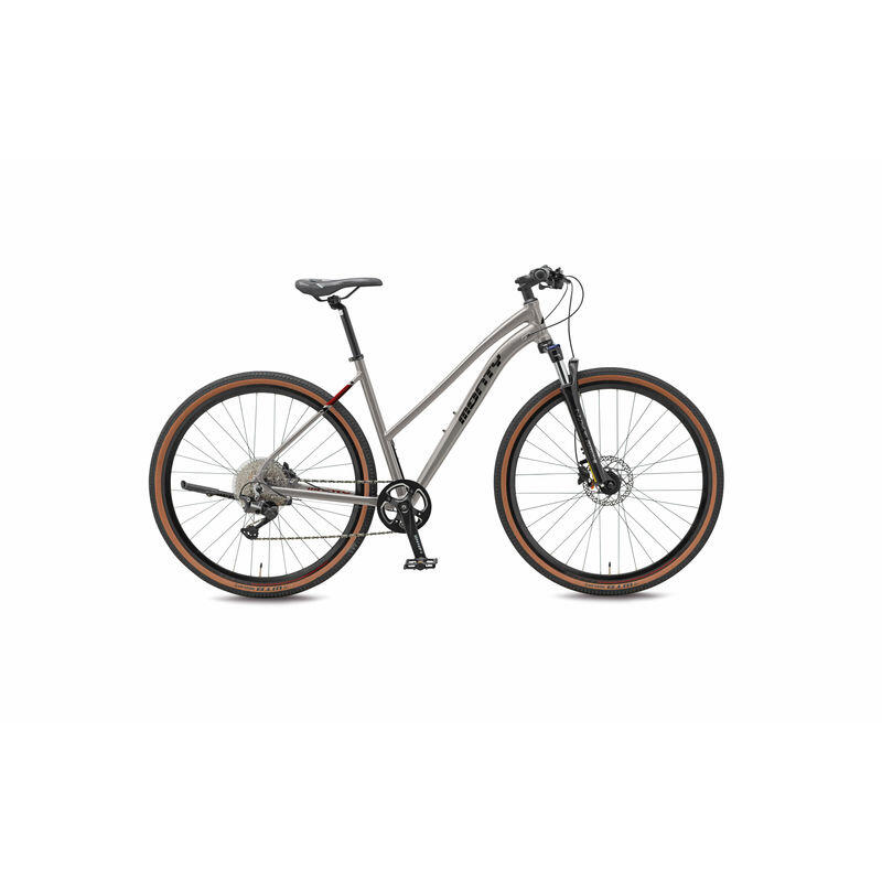Monty - Bicycle Urbain 28 "monty City Corsa Grey Black Rouge - Vélo Ville - Gris - Petit - Decathlon