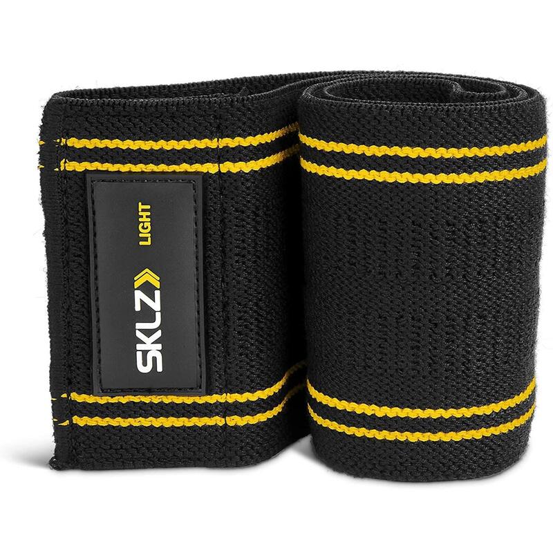 Bande de résistance SKLZ Pro Knit Hip Light noir/jaune, Intensité légère