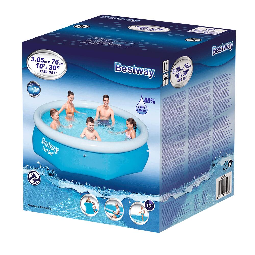 Ø 305 x 76 cm Bestway Zwembad Fast Set rond 6/6