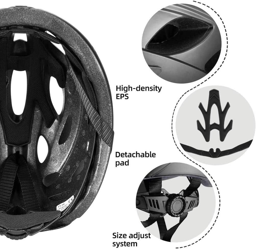 Casque vtt vélo  visière et lunette amovible -Noir 3/7