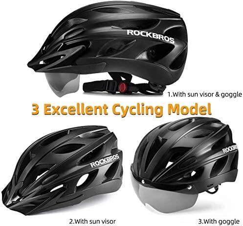 Casque vtt vélo  visière et lunette amovible -Noir 2/7