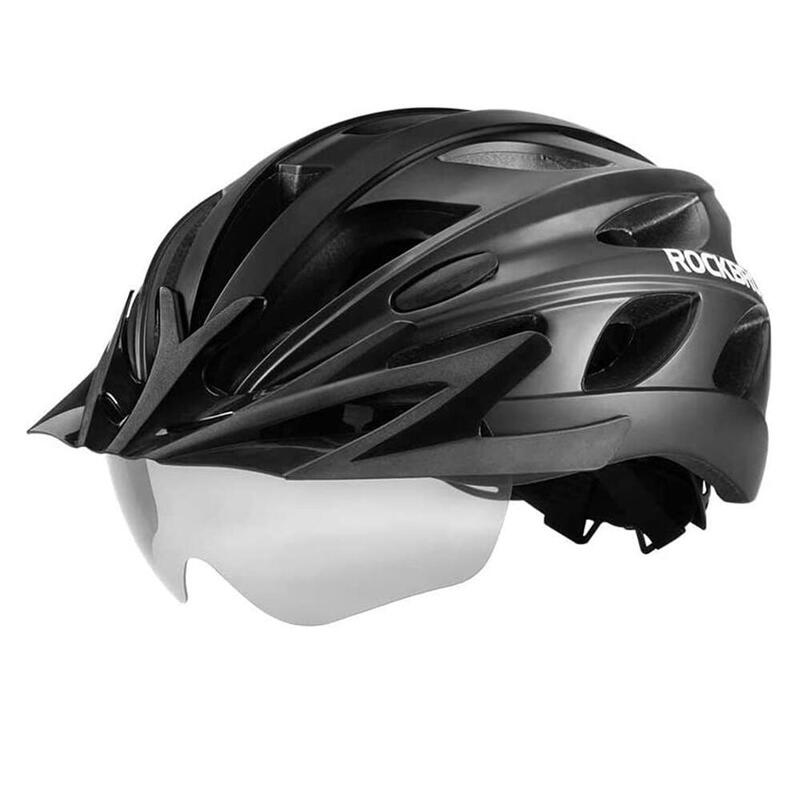 Casque vtt vélo  visière et lunette amovible -Noir