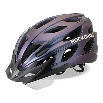 Casque vtt vélo visière et lunette amovible