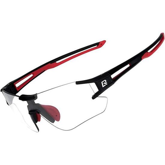 Lunettes photochromiques de vélo 10125 anti-uv400 - noir et rouge
