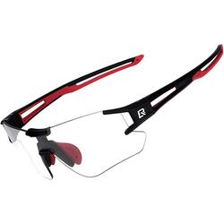 Lunettes photochromiques de vélo 10125 anti-uv400 - noir et rouge