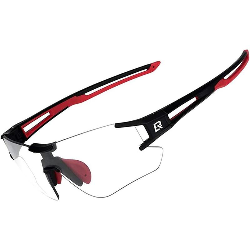 Fotochrome fietsbril 10125 anti-uv400 zwart en rood