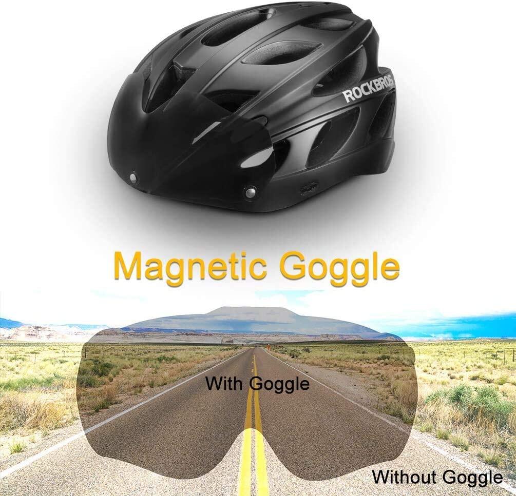 Casque vtt vélo  visière et lunette amovible -Noir 6/7