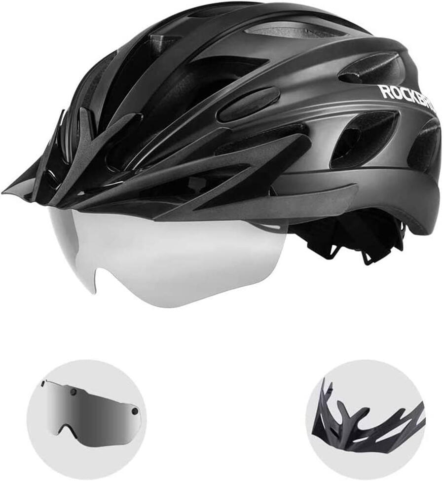 Casque vtt vélo visière et lunette amovible 6/6