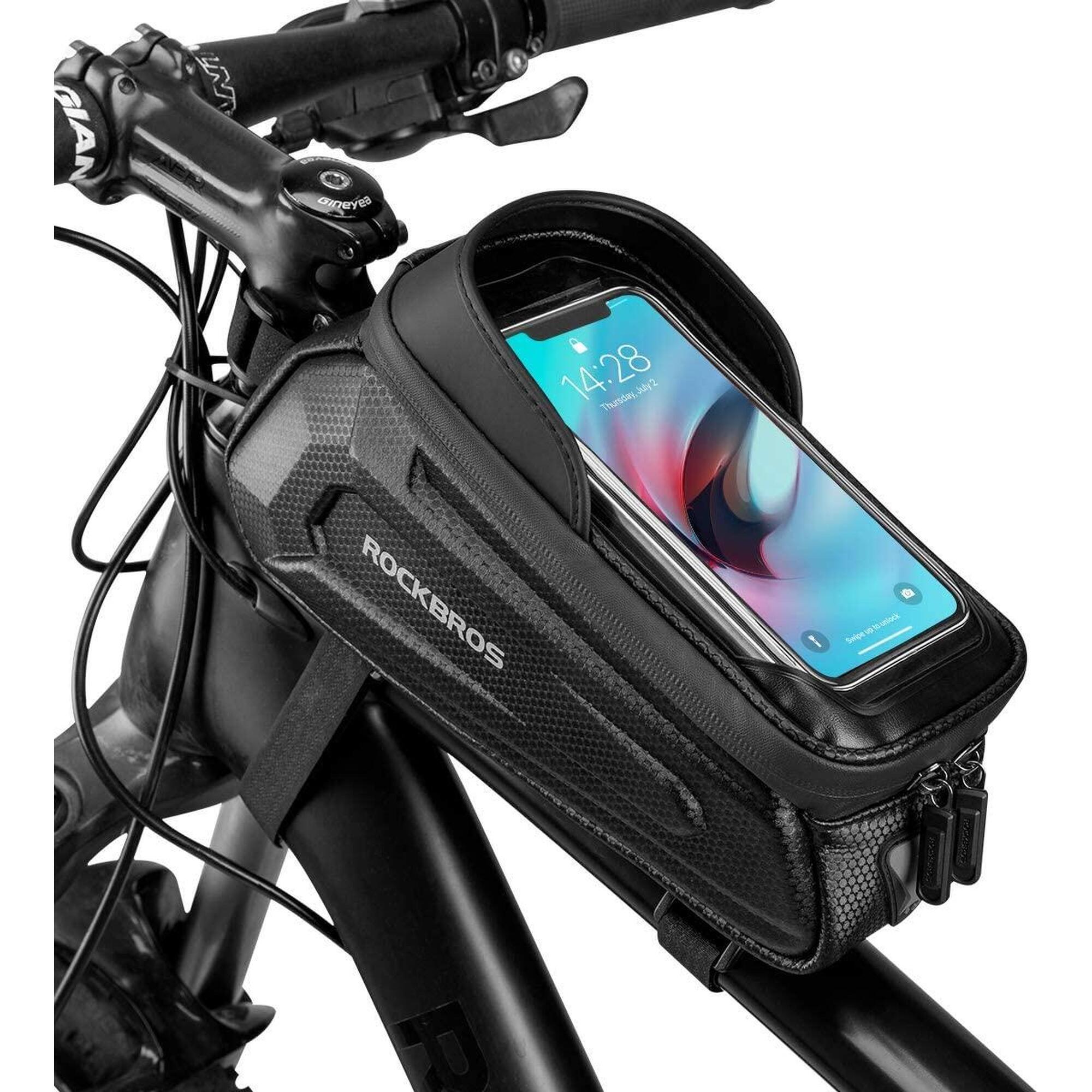 ROCKBROS Waterdichte FietsTelefoonhouder met Touchscreen voor Smartphones tot 6,8 inch