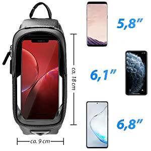 Waterdichte FietsTelefoonhouder met Touchscreen voor Smartphones tot 6,8 inch 5/6