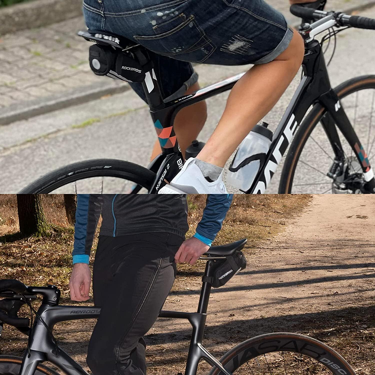RockBros Sacoche De Selle Vélo, 1L Imperméable Avec Bandes Réfléchissantes – Coque Dure EVA