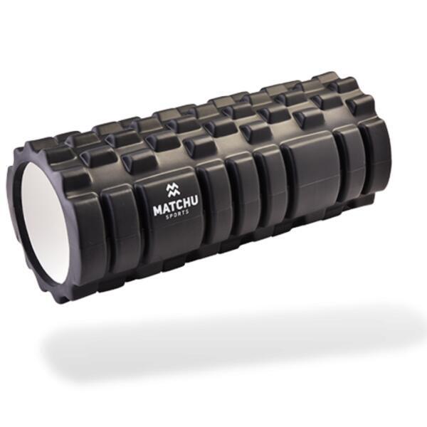 Foam roller / massage roller / fitness roller  33cm - Ø 14cm - zwart