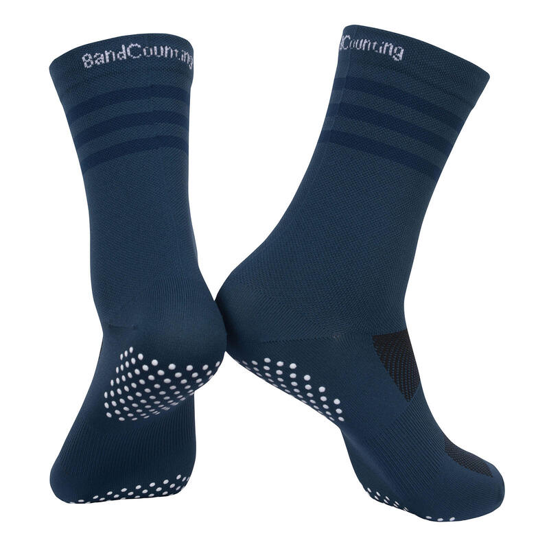 Chaussettes vélo Blue respirant bande de compression anti glisse 8andCounting