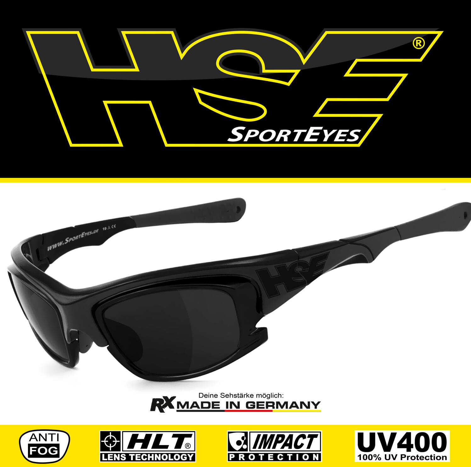 Sportbrille | 2015 | smoke | Steinschlagbeständig | beschlagfrei 2/7