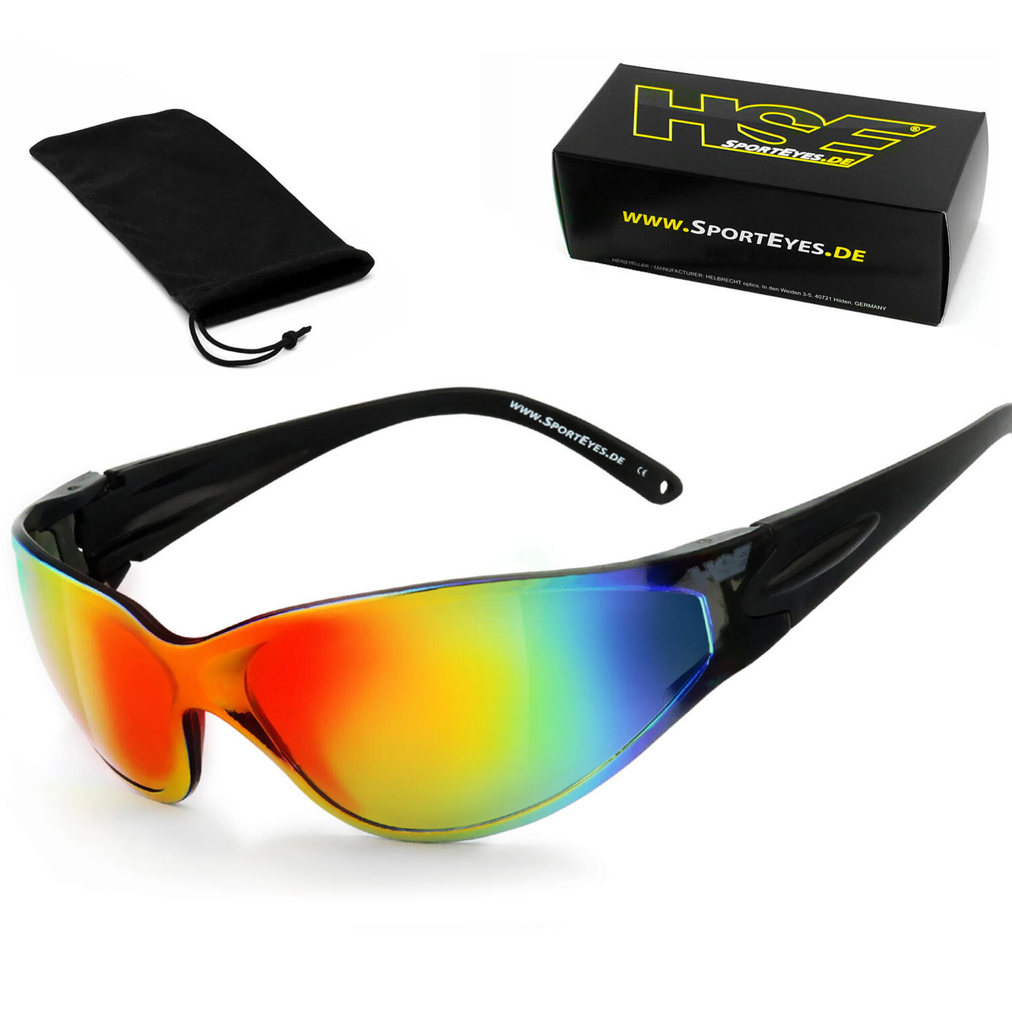 HSE - SPORTEYES Sportbrille | BIG DEUCE | Laser red | Steinschlagbeständig