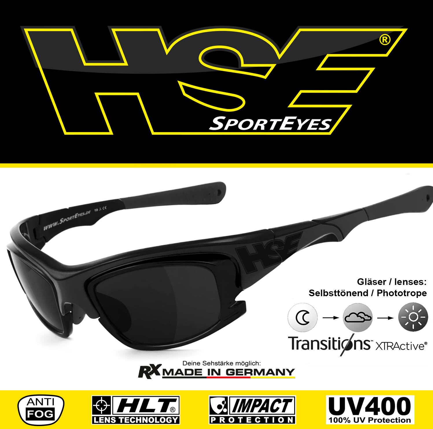 Sportbrille | 2015 | Transitions | SELBSTTÖNEND | beschlagfrei 2/7