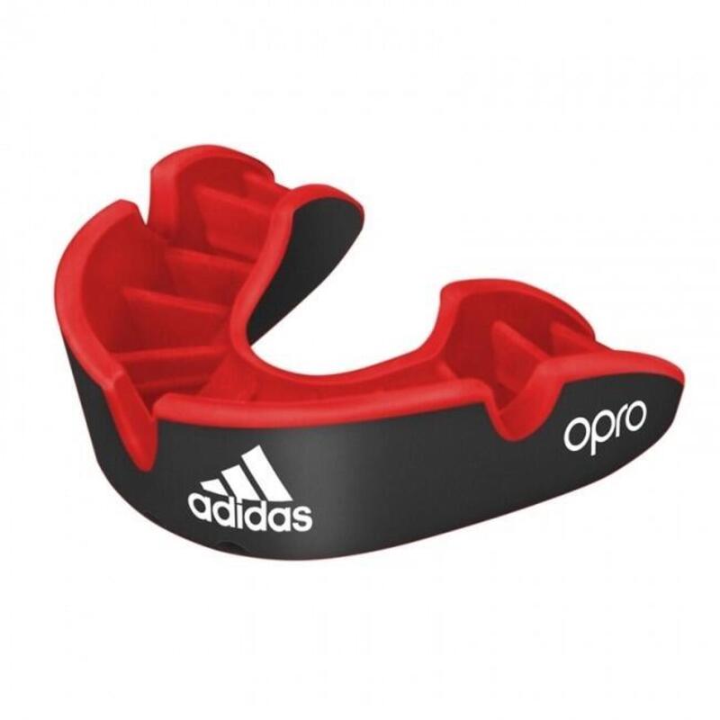 Paradenti Adidas Opro Gen4 - Silver Edition - Rosso/Nero