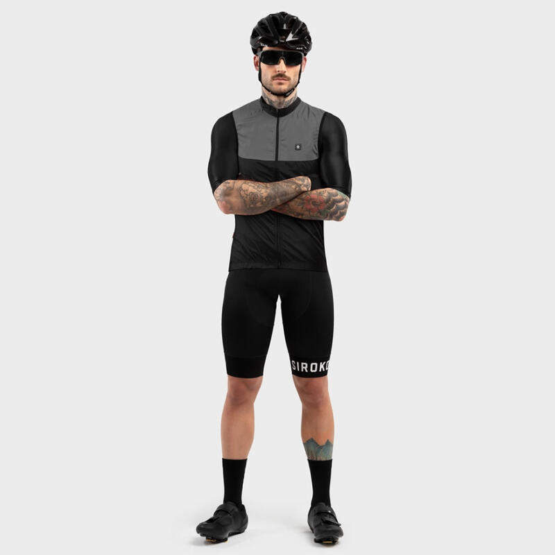 Gilet vélo coupe-vent homme Cyclisme V1 Pikes Peak Noir