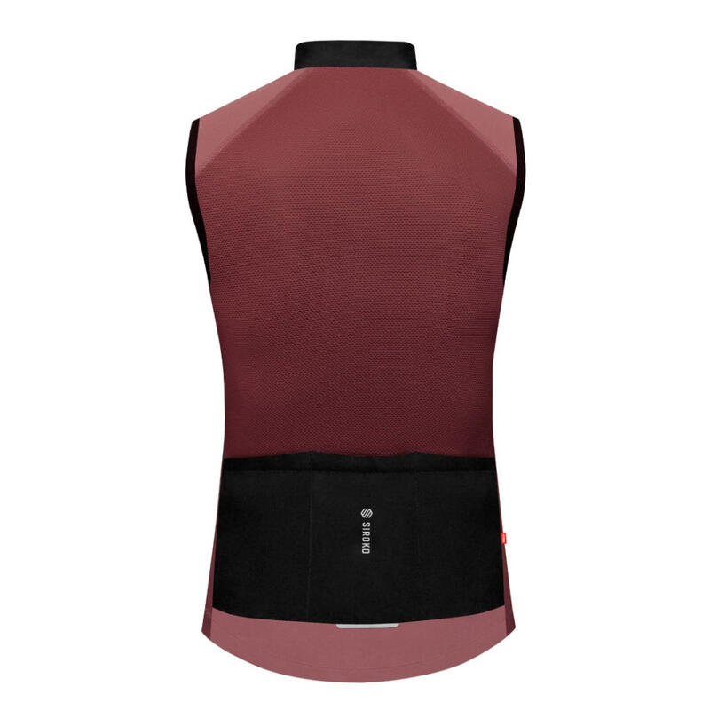 Gilet antivento da ciclismo da donna V1-W Sundust SIROKO Rosso Rame