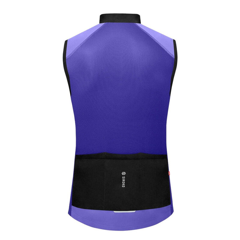 Gilet antivento da ciclismo da uomo V1 Firenze SIROKO Viola