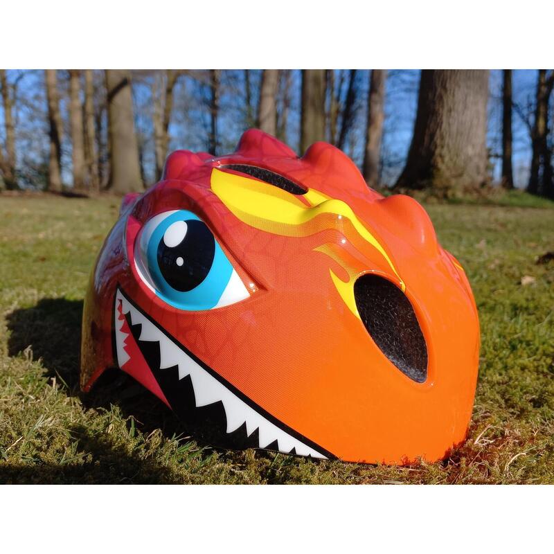 Fietshelm Kinderen - Kinderhelm Dino XS oranje/rood