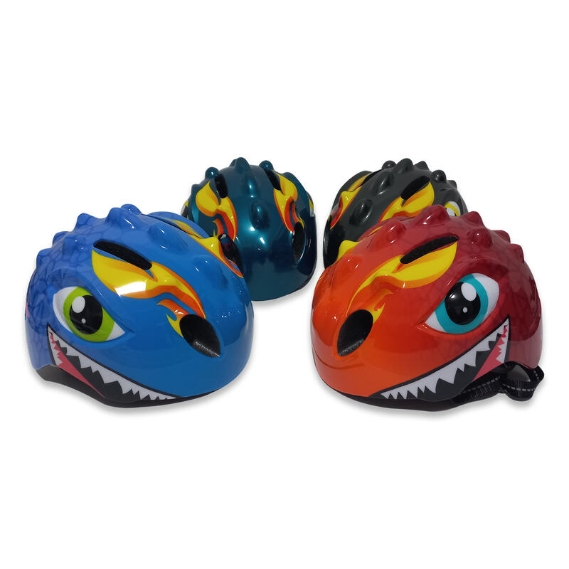 Fietshelm Kinderen - Kinderhelm Dino XS oranje/rood