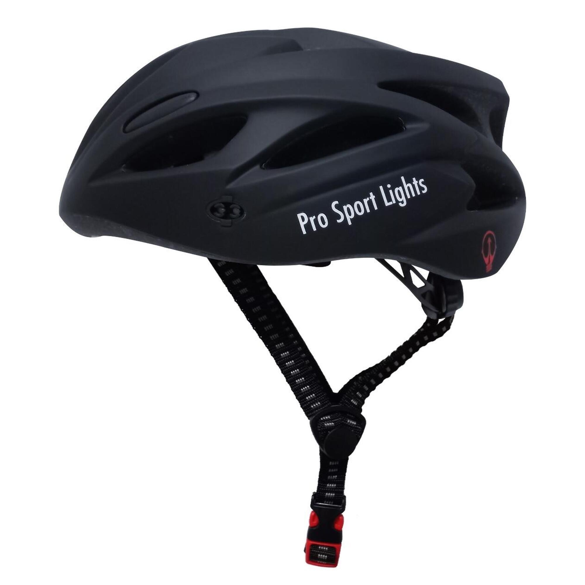 Pro Sport Lights - Casque De Vélo Adultes Noir Mat - Hommes/femmes - Casque - Noir - Moyen - Decathlon