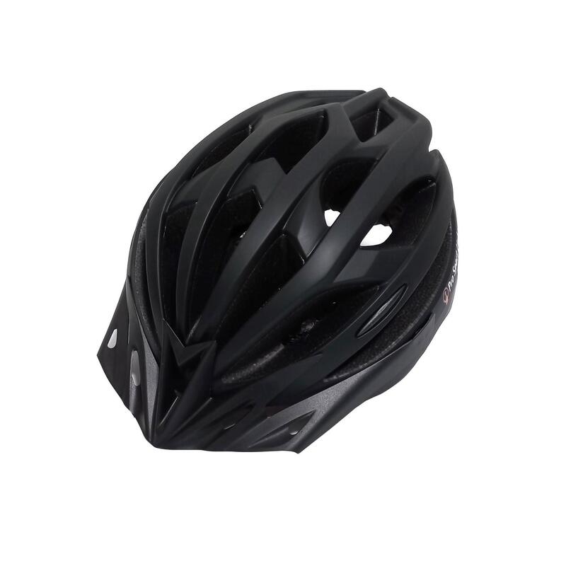 Casca de ciclism pentru adulți cu lumină spate - 54/61 cm - negru mat