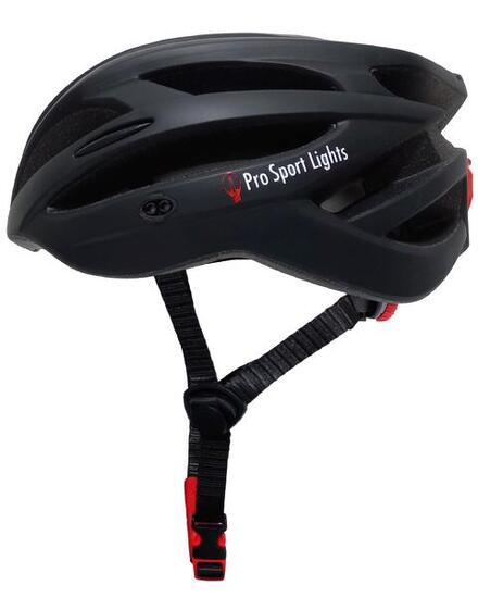 Casco de bicicleta para adultos con luz trasera - 54/61 cm - negro mate