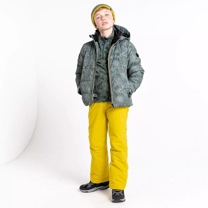 Jongens All About Geometrische Ski jas (Eend Groen)