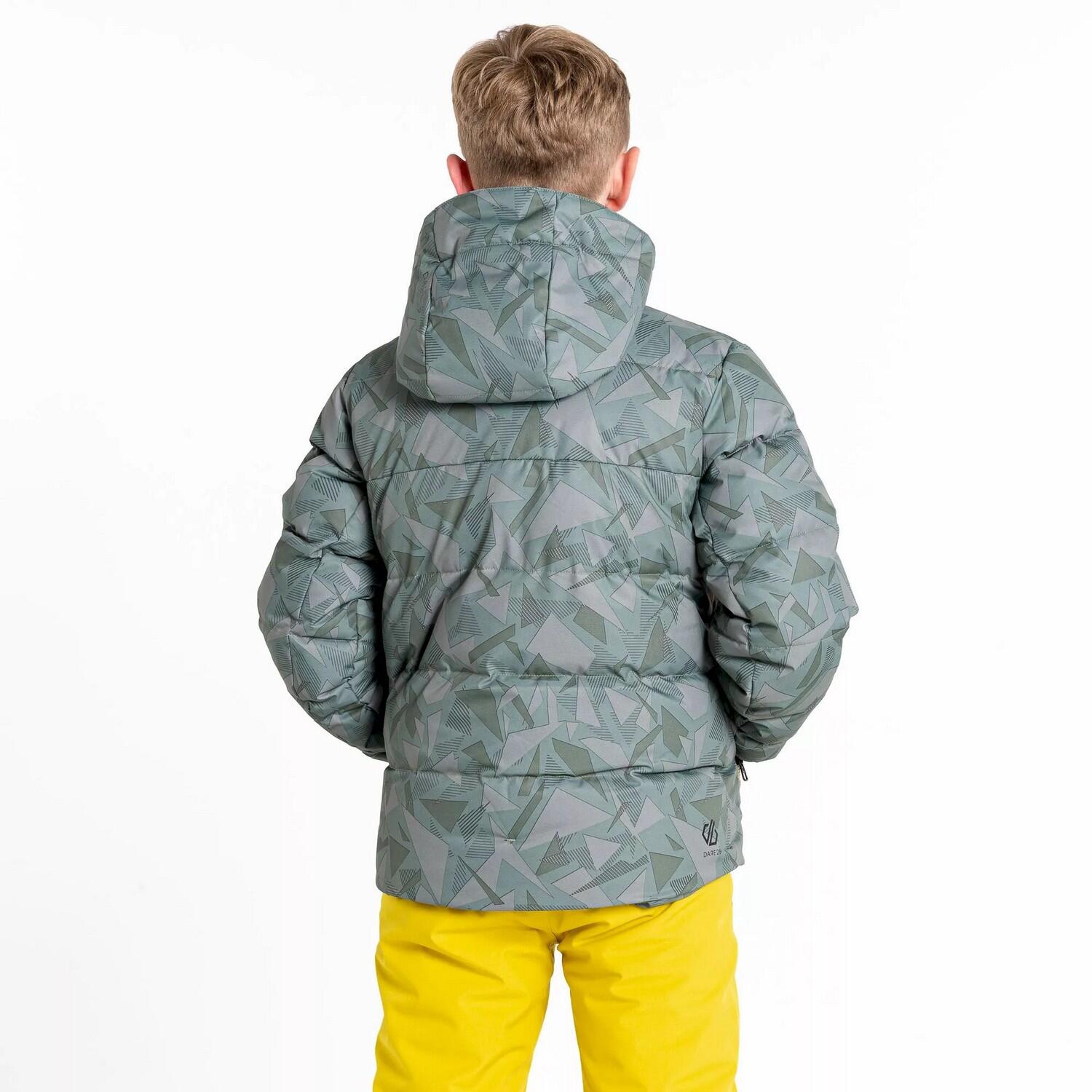 Boys All About Geometric Ski Jacket (Duck Green) 3/5