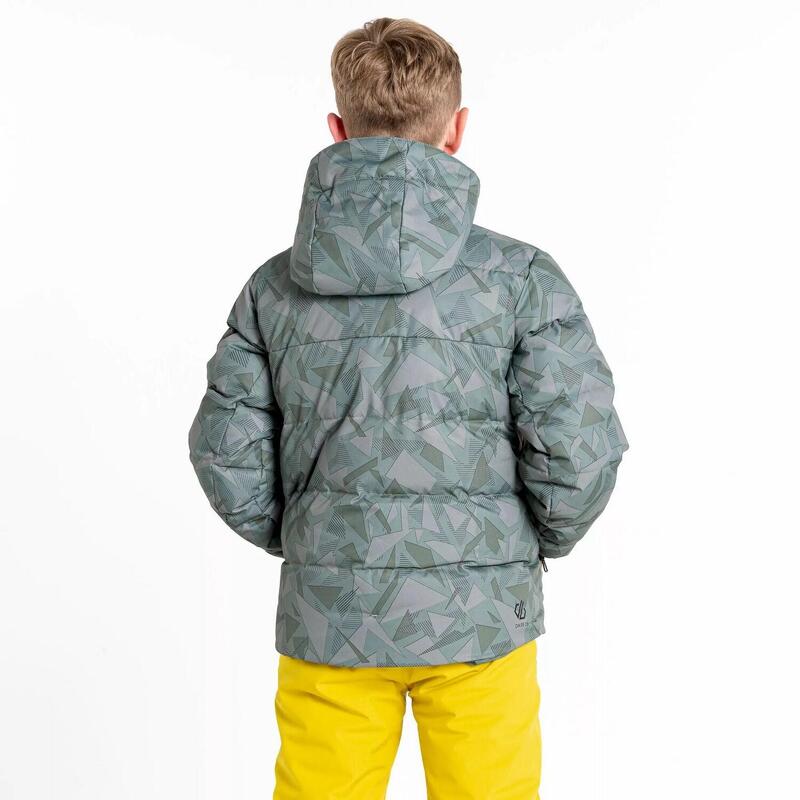 Jongens All About Geometrische Ski jas (Eend Groen)