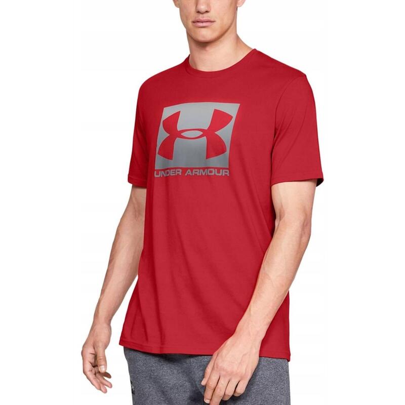 Férfi rövid ujjú póló, Under Armour Boxed Sportstyle SS Tee, piros